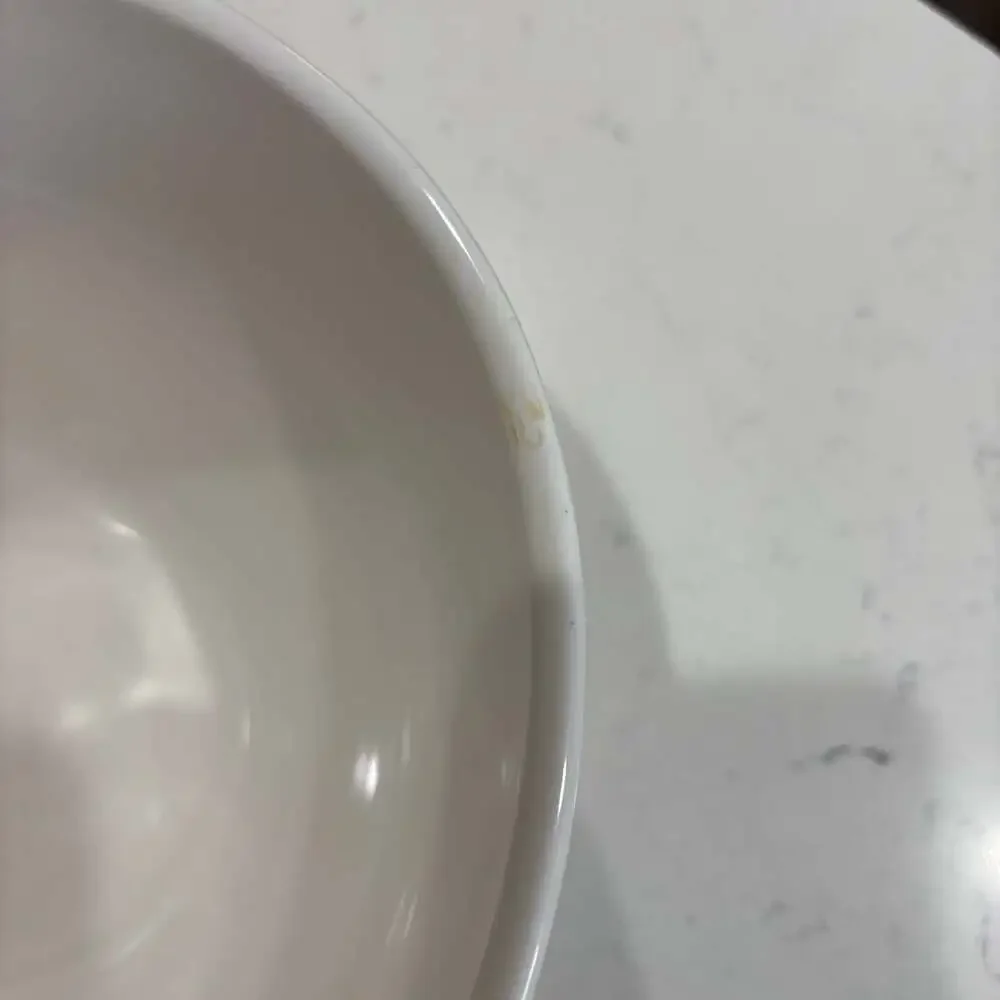 White Ceramic Embossed Christmas Bowl with Santa Sleigh and Cabin